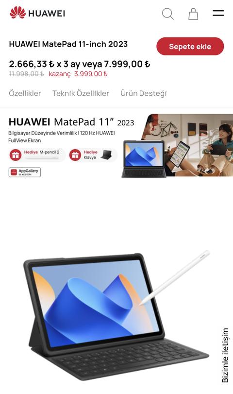 Huawei MatePad 11 2023 Türkiye fiyatı açıklandı