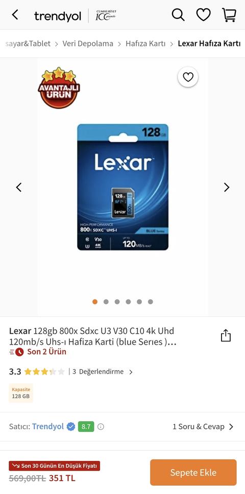 Lexar 512gb microSD 803TL