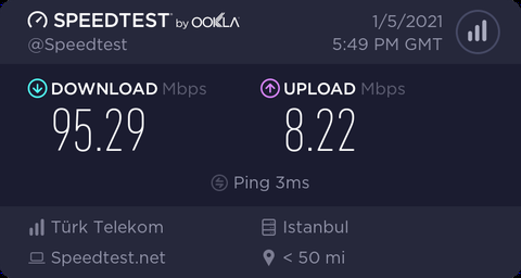 Fast Ethernet Sınırlaması Sebebiyle 94 MBPS limiti