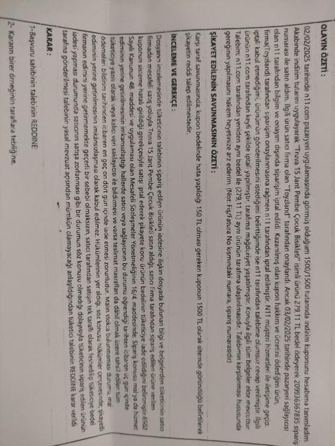 N11 Tık hızında Kuponlar Hatalı Kupon