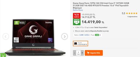 12000-13000 TL Bütçeye Laptop Tavsiyesi