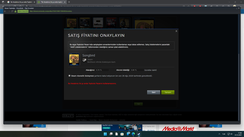Steam Pazarı kullanamıyorum herhangi bir sebep de söylemiyor.
