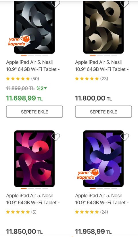 Güçlü Tablet? Air 5 vs diğerleri