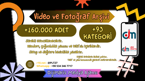 160.000 Adet ⭐ Video/Reels/Foto Arşivi 🔥 93 Kategori 🚀 Özenle Hazırlanmış