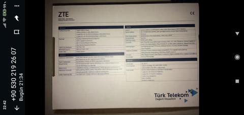 ZTE ZXHN H1601 TÜRK TELEKOM PREMİUM WİFİ 6 DESTEKLİ VDSL MODEM KULLAN VARMI?