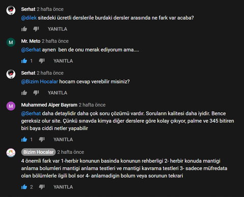 DOSTLAR BİZİM HOCALAR AYT KİMYADA NEDEN AZ VİDEO VAR