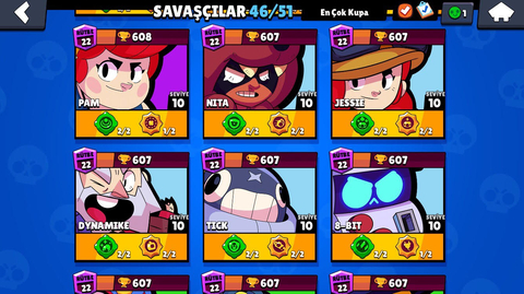 Brawl Stars Satılık Hesap 28.600 KUPA Resimli