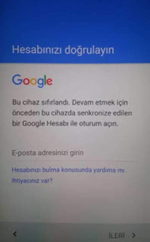 General mobile 4G bu cihaz sıfırlandı sorunu