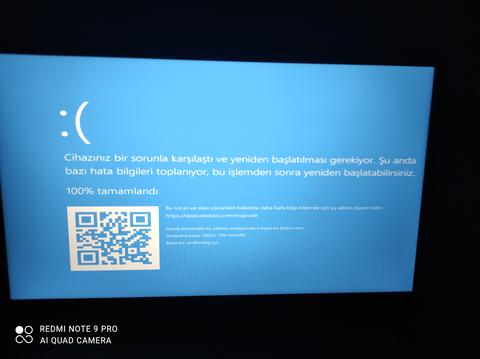 ekran donuyor ve sis titremesi oluyor ardından bilgisayar restart atıyor