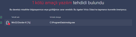 Virüs Win32: Dorder-X