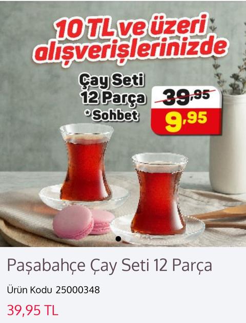 A101 pasabahce cay seti bedava (a101 kapida kombosu ile)