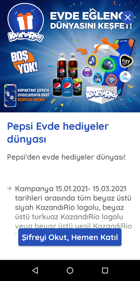 Pepsi evde eğlence dünyası