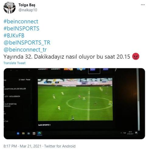 Beşiktaş - Fenerbahçe Maçında Yayını Çöken beINCONNECT Sosyal Medyada Büyük Eleştirilere Maruz Kaldı