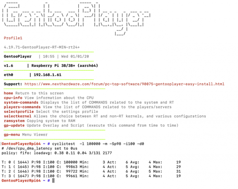 Raspberry Pi 4 için PiCorePlayer Ayarları