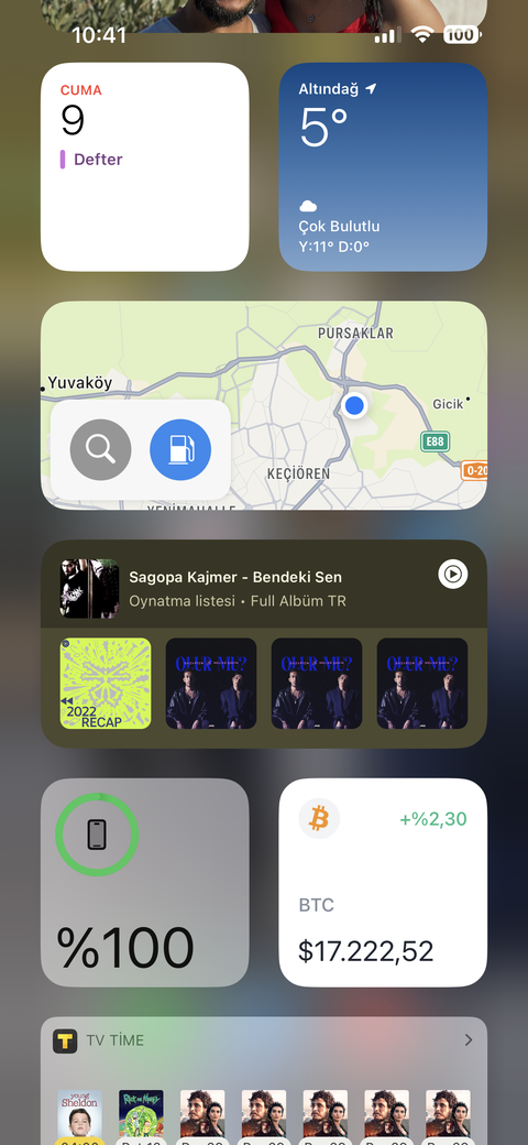 IOS 16 da kilit ekranı takvim göstermiyor