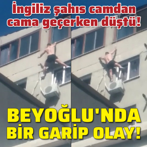 Beyoğlu'ndaki şok ölüm kamerada!