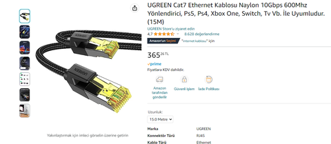 CAT 7 Kablo Hız Sorunu