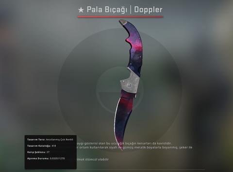 SATILIK FALCHION KNIFE DOPPLER