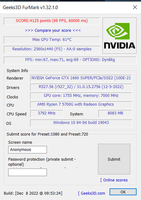 Kullandığım Ekran kartların Benchmarkları (1080-1080ti-1660s-Vega11-rtx3080-rtx3090ti)