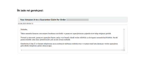Amazon, Trendyol, Hepsiburada..vb. sitelerde 3. taraf alışverişlerinde yaşanan sorumluluk krizi Hk.