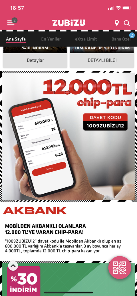 Akbank 12.000 TL Chip Para Fırsatı