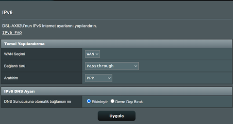 ASUS DSL-AX82u modem TurkNet GigaFiber hızını veremiyor
