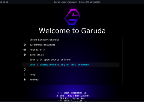 Garuda Linux Kurulum Ve İncelemesi