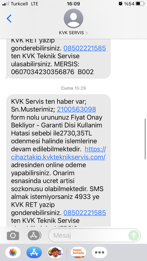 HEPSİBURADA VE KVK SERVİS AİRPODS REZİLLİĞİ