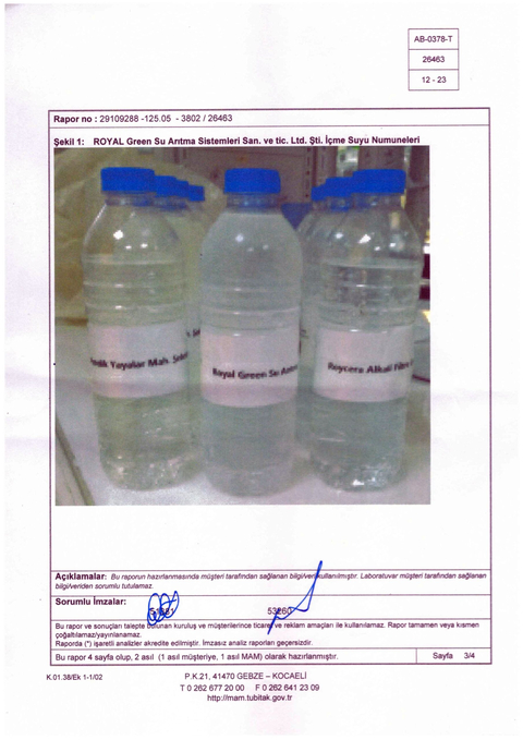 Roycera Alkali Filtre Orp,tds, ph ölçüm , inceleme test konusu