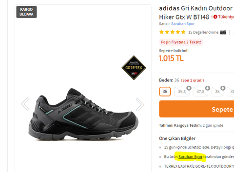 Adidas Gri Kadın Outdoor Ayakkabısı Bc0978 Terrex Entry Hiker Gtx W BTI48 - Trendyol - 679 TL