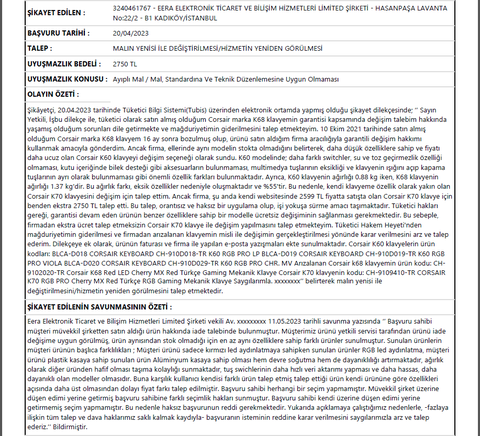 itopya.com thh kararını yerine getirmiyor