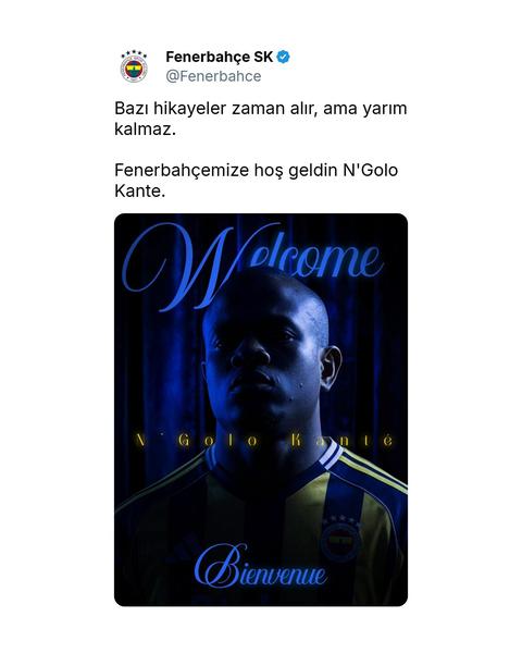 N'Golo Kante, Fenerbahçe'de.