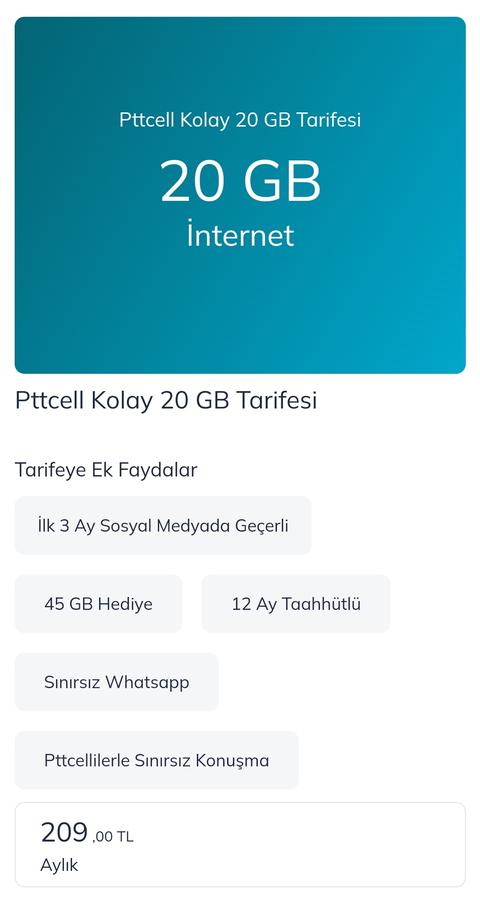 PTTcell Kolay Tarifeler