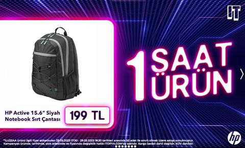 -Bitti - 1 saatlik indirim HP Active 15.6" Siyah Notebook Sırt Çantası 199TL-Tükendi