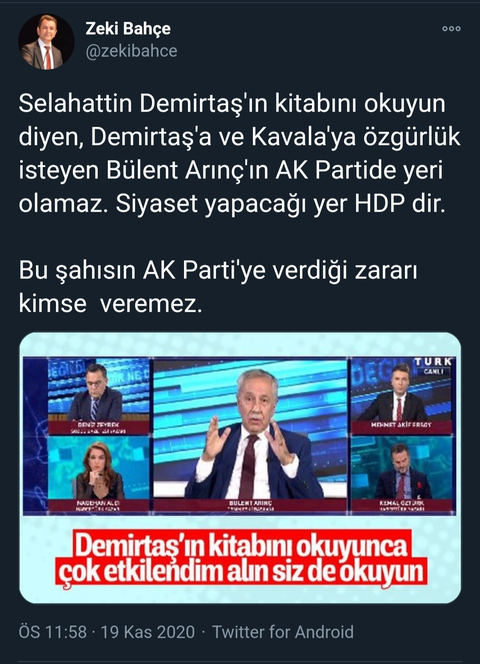 Bülent Arınç'ın Sözlerine Akpliler Twitter'dan Büyük Tepki Gösterdi