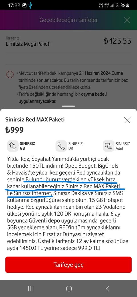 Vodafone Limitsiz Tarifeler! (ANA KONU)