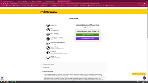 500 ve 1000 Tarife Fiyatları