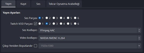 Twitch VoD Ayarını yapmama Rağmen Spotifyın Sesi Yayın Tekrarında VAR