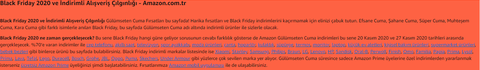 [BİTTİ] Amazon TR - Gülümseten Cuma Haftası (Black Friday) | 20-27 Kasım