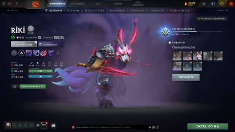 Dota 2 Dolu Account Satılık. 4 Arcana 2 Persona ve Ekstra Item'lar