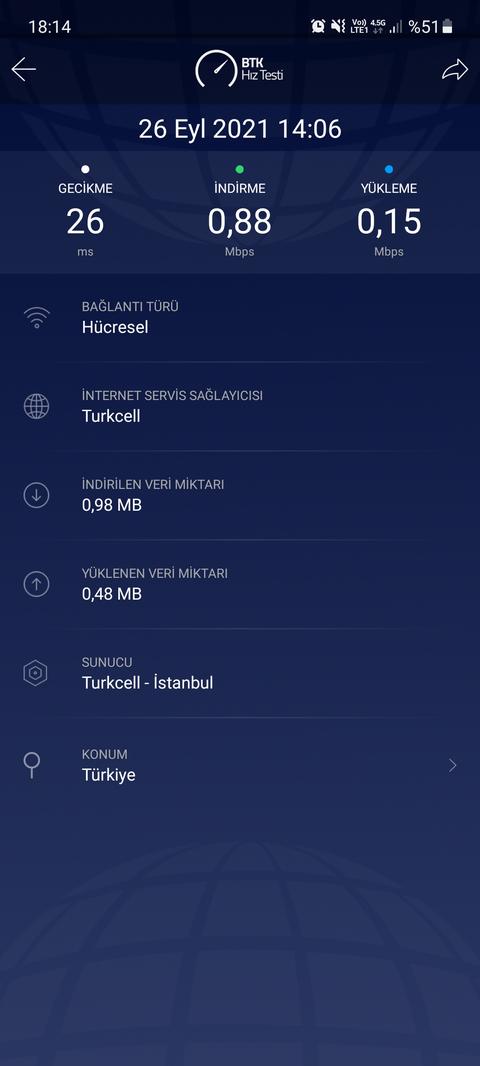 Turkcell düşük hız problemi