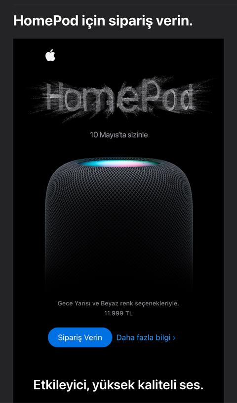 Apple TV ve HomePod’lara Türkçe Siri