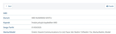 İmei Sorgulamada karşıma çıkan yazı ne anlama geliyor ? SSli