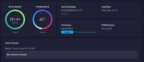 Samsung 250GB 980 PRO NVMe M.2 SSD (Okuma Hızı 6400MB / Yazma Hızı 2700MB) - 500TL