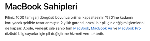 Macbook M1 Air 2020, Pil döngüsü 25 ama kapasite % 97'ye düştü ?