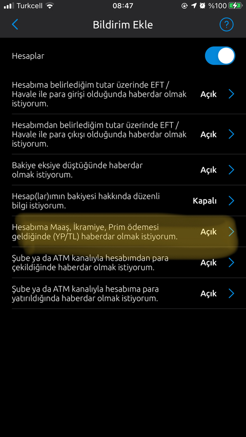 Yapı kredi uygulaması ve bildirim sıkıntısı