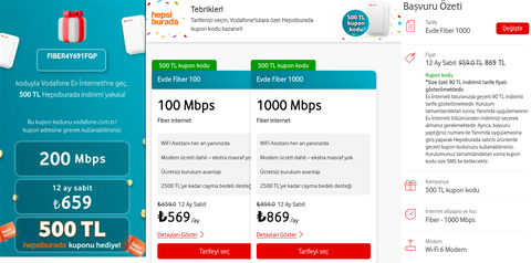 Vodafone Link AT 58 GB - Ev İnterneti 500TL Kazan Referans Konusu