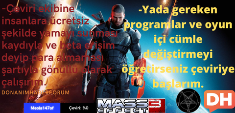 Mass Effect 3 Citadel Dlc ve çevirilmeyenleri çevirmek