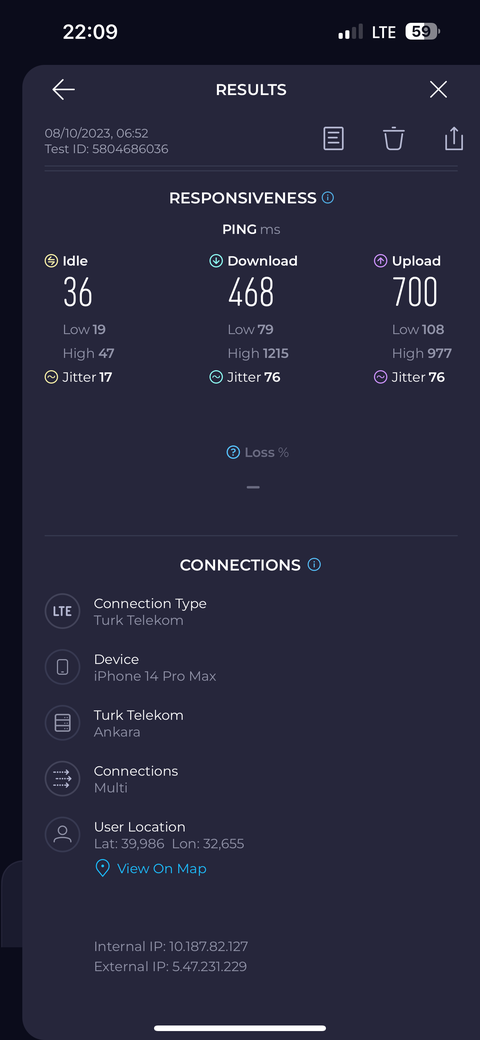 TÜRKİYE 4G/5G HIZ TESTİ HARİTASI