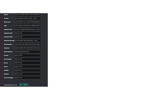 Rtx 3060 Ti sistem önerisi
